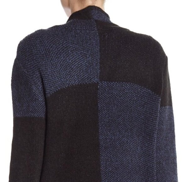 JOSEPH A Drape Front Buffalo Plaid Cardigan - Picture 3 of 16